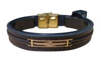 دستبند چرم مردانه مدل اهورا