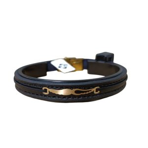 دستبند چرم مردانه  مدل بال فرشته