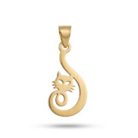 آویز طلا گربه کد ۱۲۷